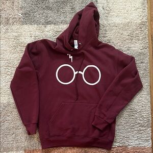 Harry Potter Graphic Hoodie Sweatshirt.  sz S. maroon